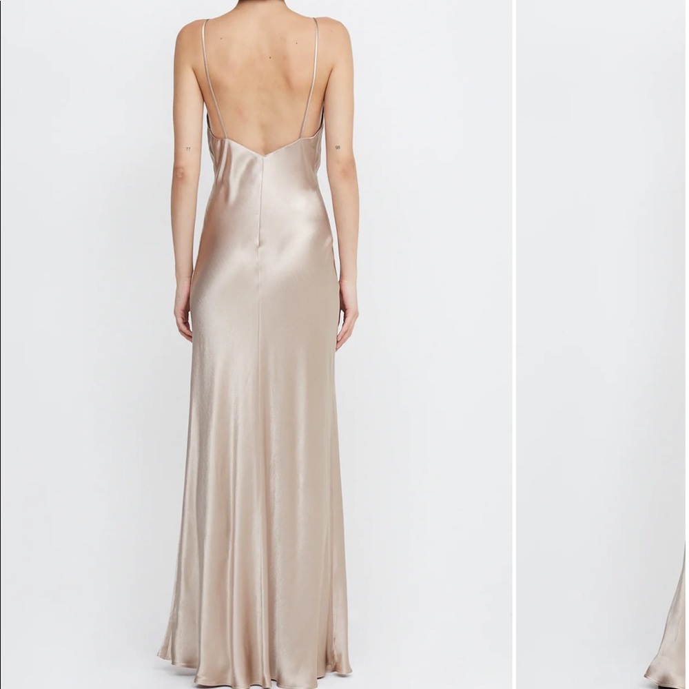 Bec & Bridge Lorelai V Maxi Dress - champagne floor length dress - Picture 2 of 4